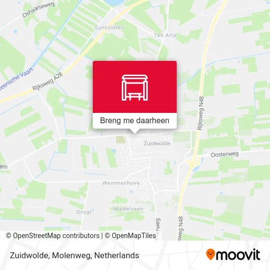 Zuidwolde, Molenweg kaart