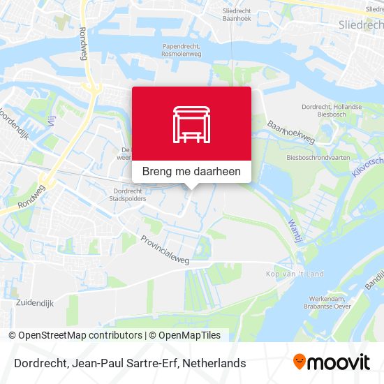 Dordrecht, Jean-Paul Sartre-Erf kaart