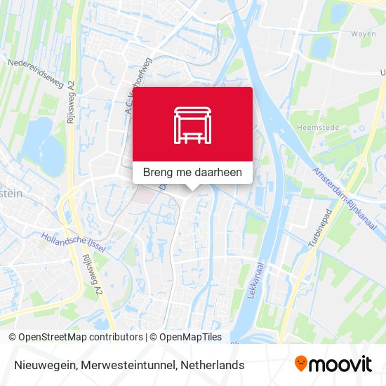 Nieuwegein, Merwesteintunnel kaart