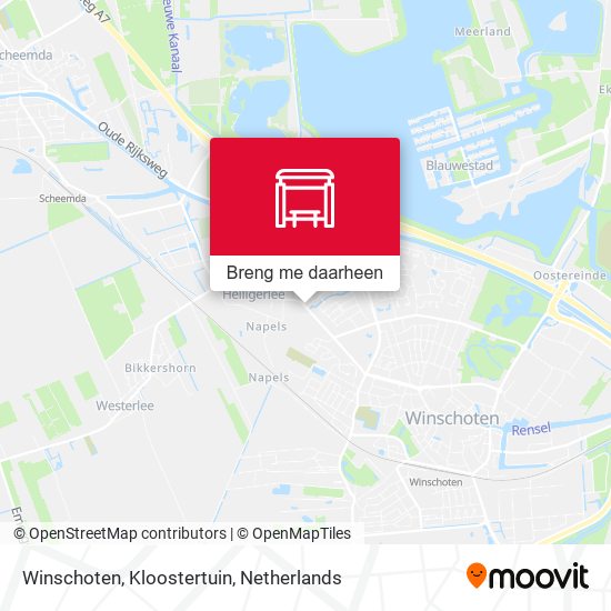Winschoten, Kloostertuin kaart