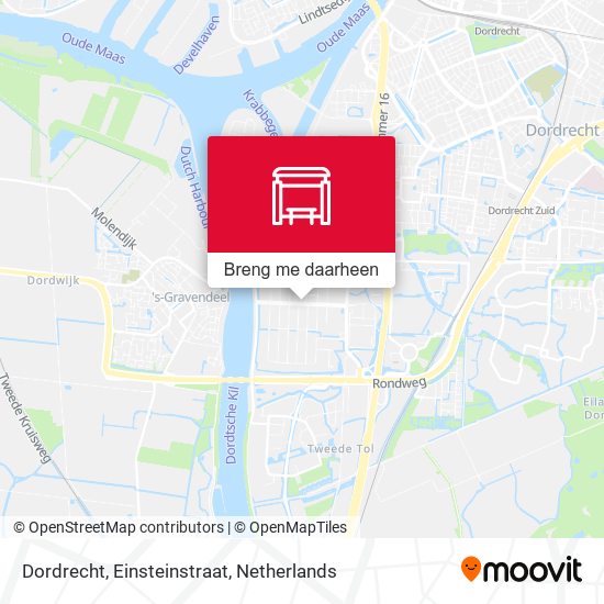 Dordrecht, Einsteinstraat kaart