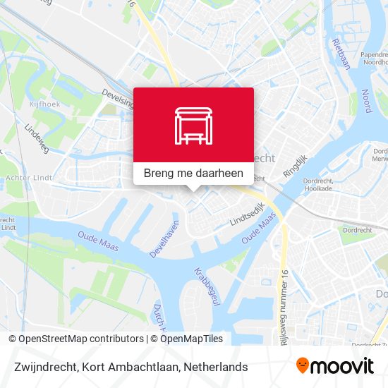 Zwijndrecht, Kort Ambachtlaan kaart