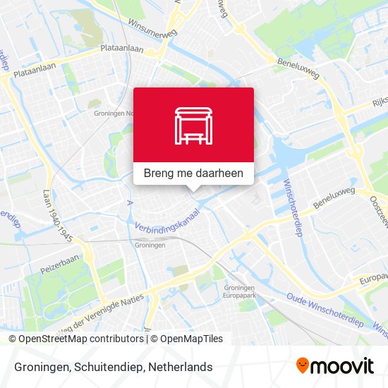 Groningen, Schuitendiep kaart