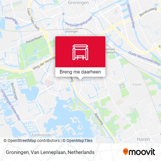 Groningen, Van Lenneplaan kaart