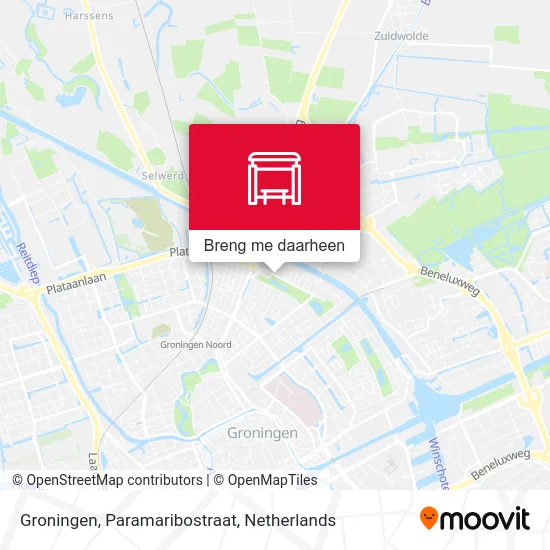 Groningen, Paramaribostraat kaart