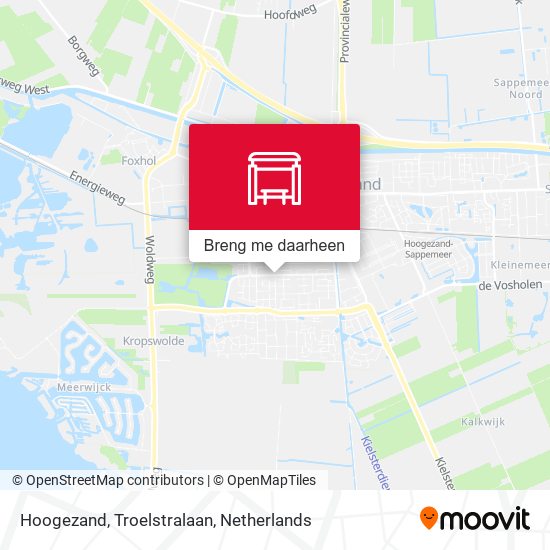 Hoogezand, Troelstralaan kaart