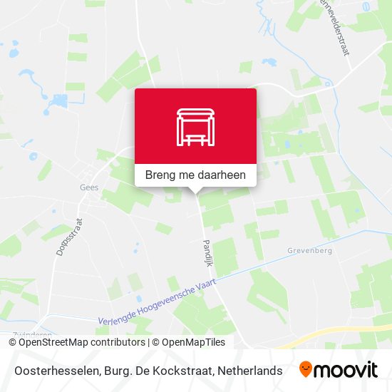 Oosterhesselen, Burg. De Kockstraat kaart