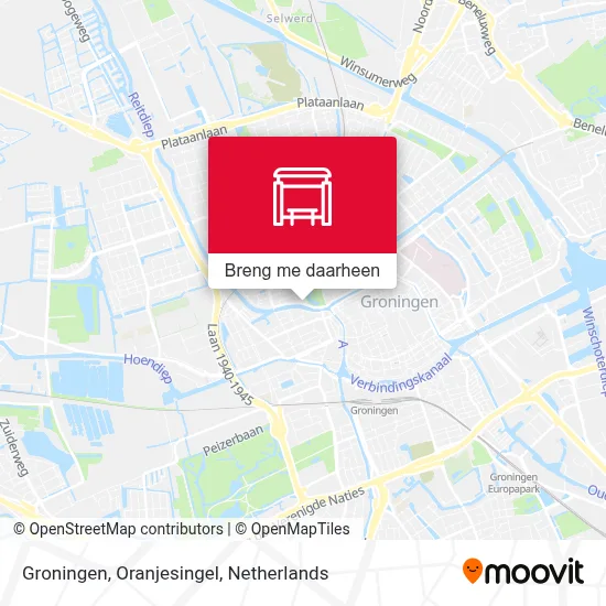 Groningen, Oranjesingel kaart