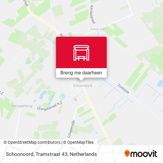 Schoonoord, Tramstraat 43 kaart