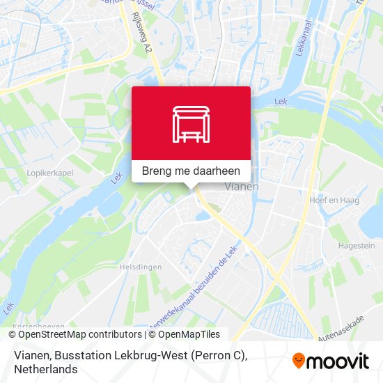 Vianen, Busstation Lekbrug-West (Perron C) kaart