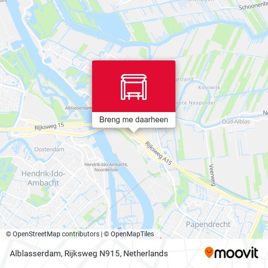Alblasserdam, Rijksweg N915 kaart