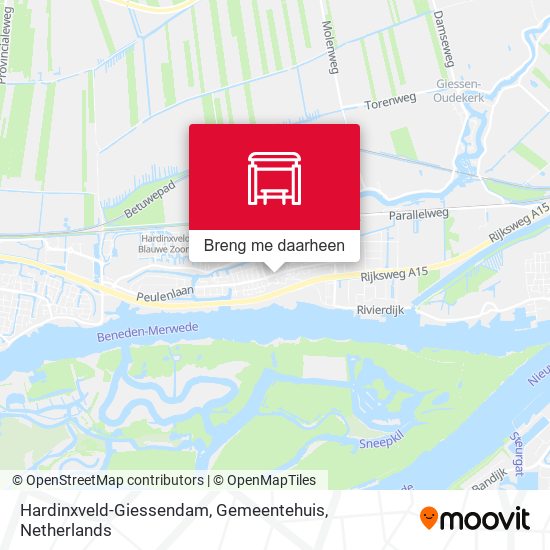 Hardinxveld-Giessendam, Gemeentehuis kaart