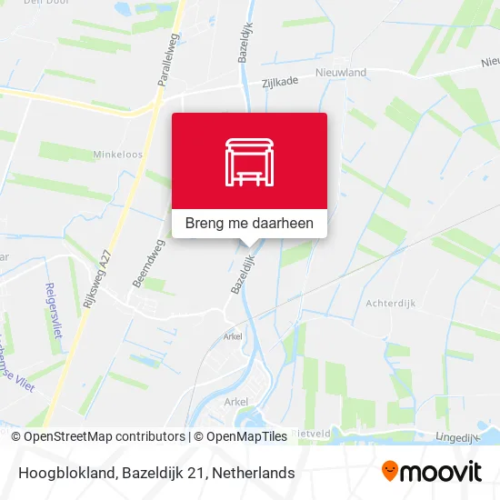 Hoogblokland, Bazeldijk 21 kaart