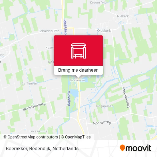 Boerakker, Redendijk kaart