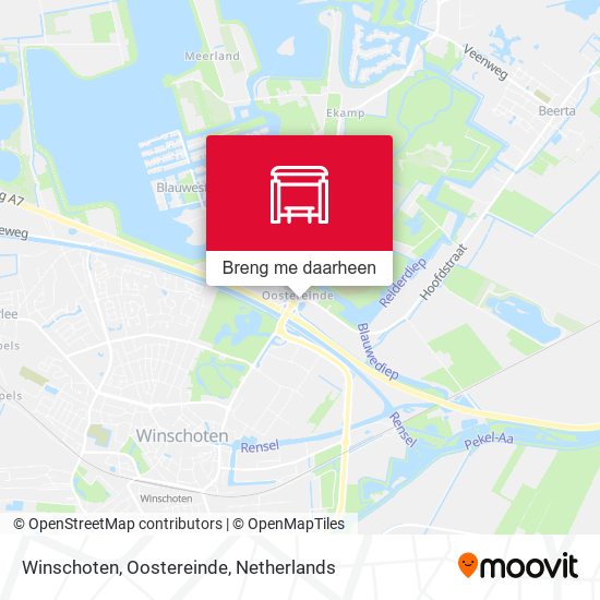 Winschoten, Oostereinde kaart