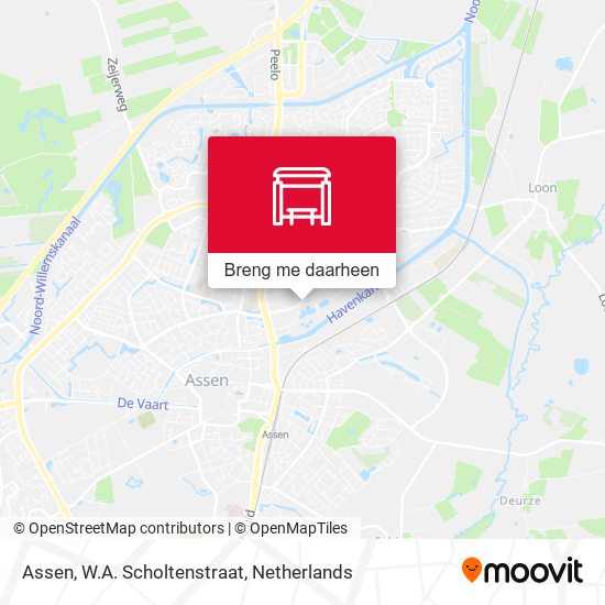 Assen, W.A. Scholtenstraat kaart