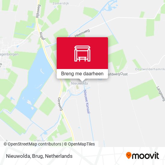 Nieuwolda, Brug kaart