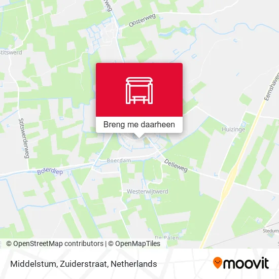 Middelstum, Zuiderstraat kaart