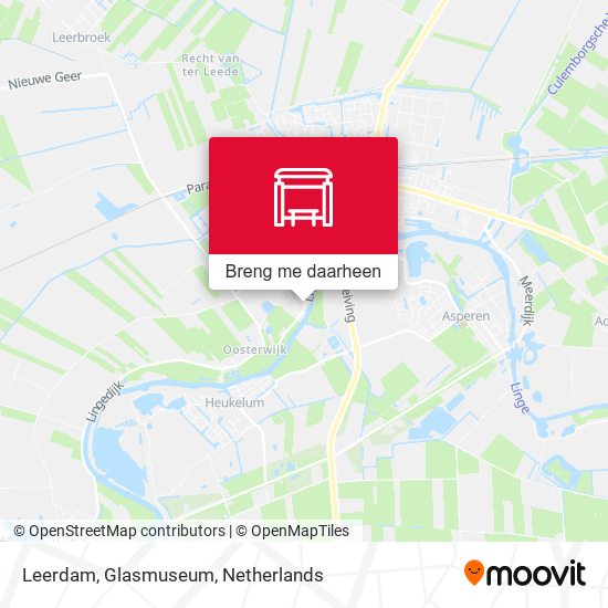 Leerdam, Glasmuseum kaart