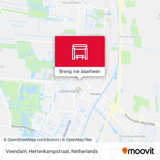 Veendam, Hertenkampstraat kaart
