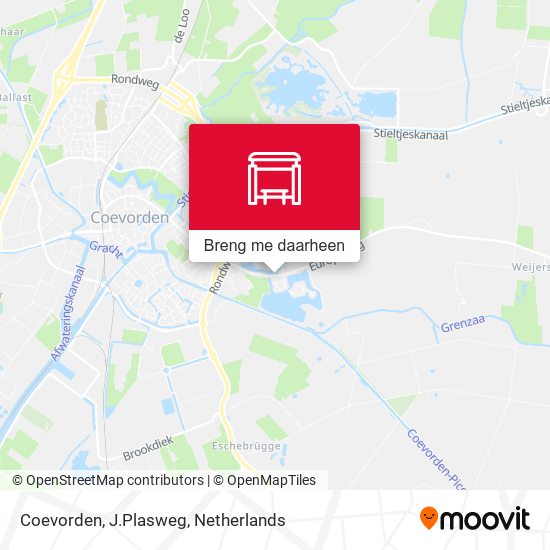 Coevorden, J.Plasweg kaart