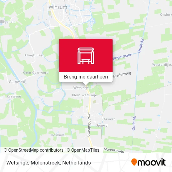 Wetsinge, Molenstreek kaart