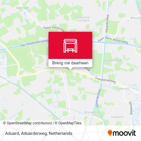 Aduard, Aduarderweg kaart