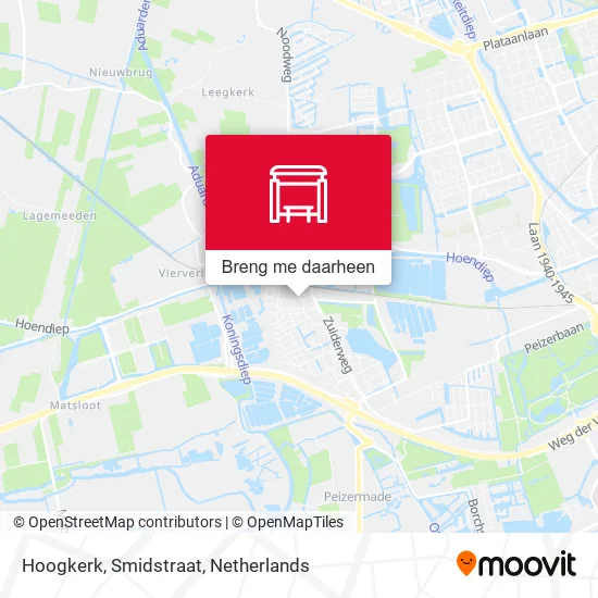 Hoogkerk, Smidstraat kaart