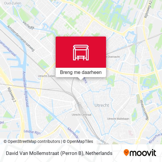 David Van Mollemstraat (Perron B) kaart