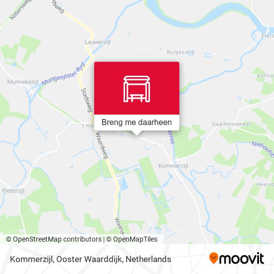 Kommerzijl, Ooster Waarddijk kaart