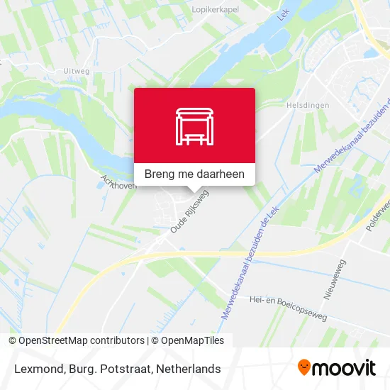 Lexmond, Burg. Potstraat kaart