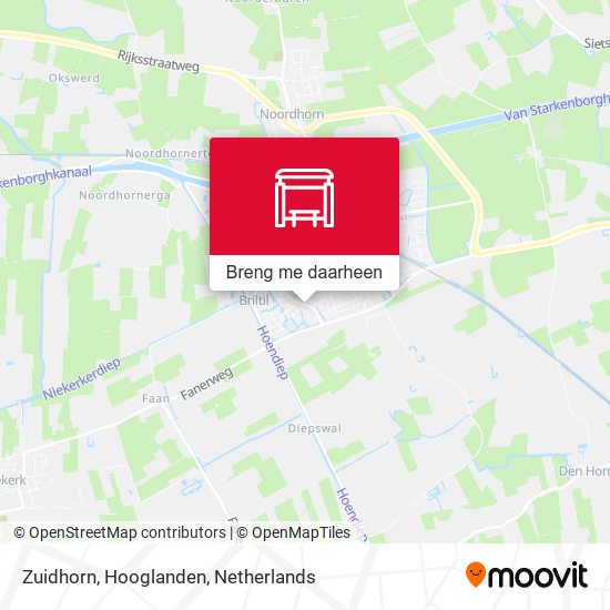 Zuidhorn, Hooglanden kaart