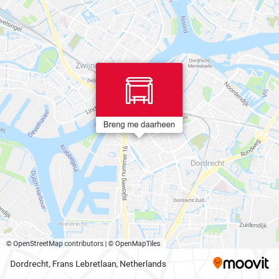 Dordrecht, Frans Lebretlaan kaart