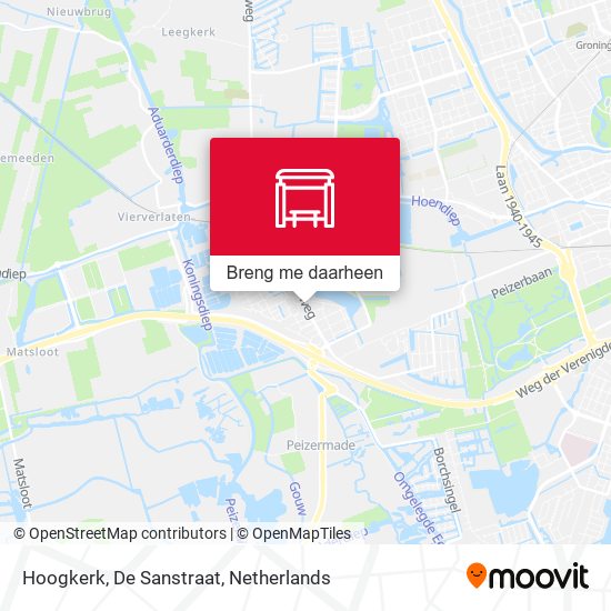 Hoogkerk, De Sanstraat kaart