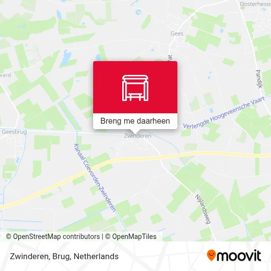 Zwinderen, Brug kaart