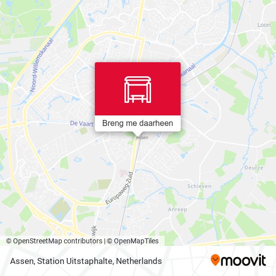 Assen, Station Uitstaphalte kaart