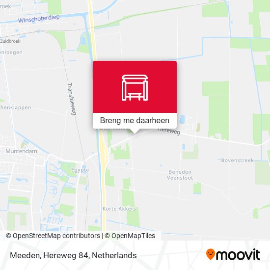 Meeden, Hereweg 84 kaart