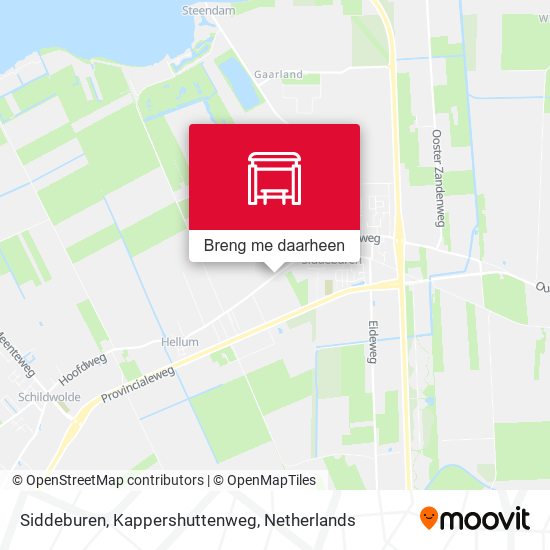 Siddeburen, Kappershuttenweg kaart