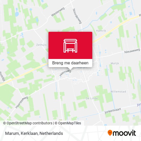 Marum, Kerklaan kaart