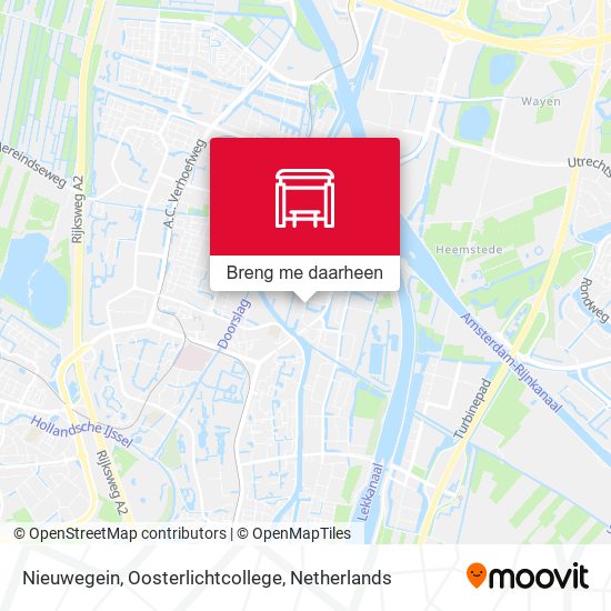 Nieuwegein, Oosterlichtcollege kaart