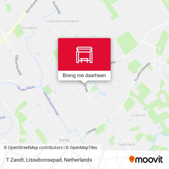 T Zandt, Lissebonsepad kaart