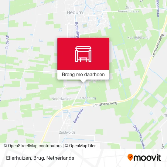 Ellerhuizen, Brug kaart