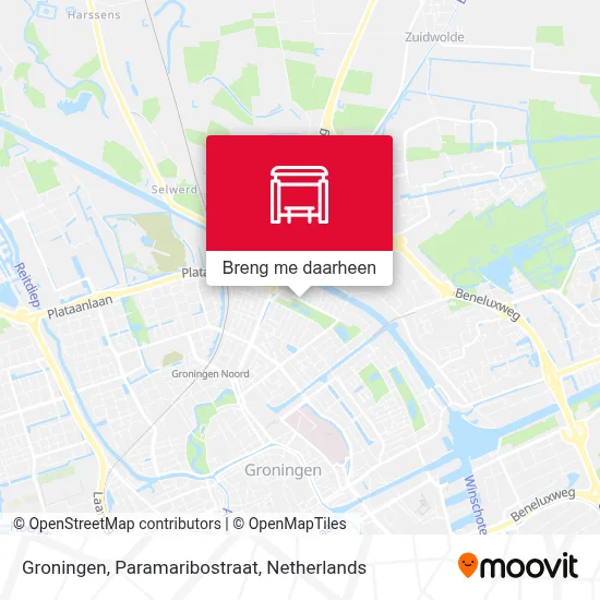 Groningen, Paramaribostraat kaart