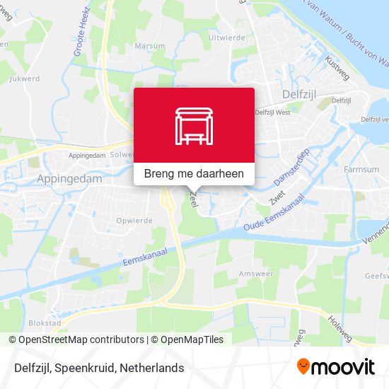 Delfzijl, Speenkruid kaart