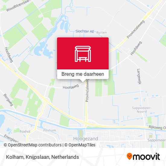 Kolham, Knijpslaan kaart