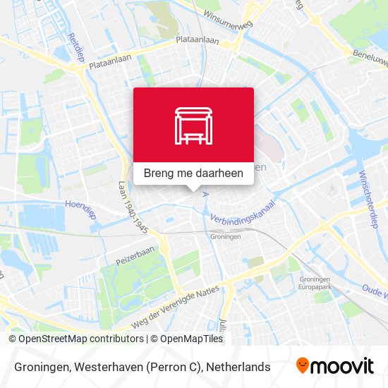 Groningen, Westerhaven (Perron C) kaart