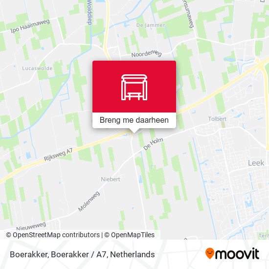 Boerakker, Boerakker / A7 kaart