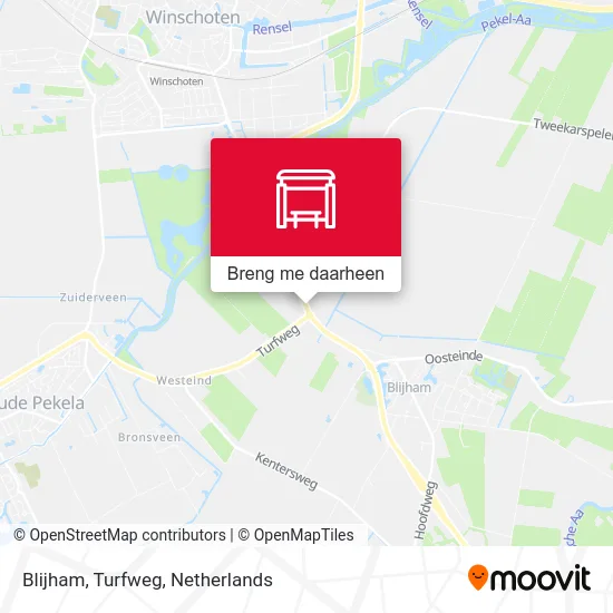 Blijham, Turfweg kaart