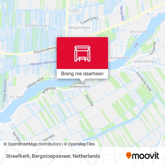 Streefkerk, Bergstoepseveer kaart