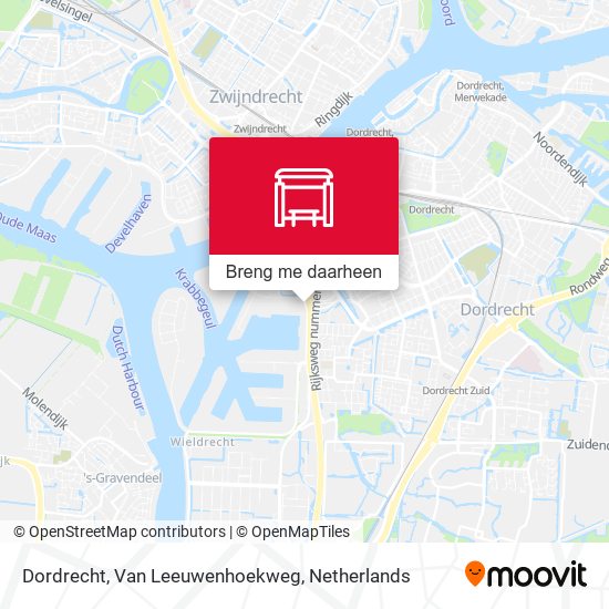 Dordrecht, Van Leeuwenhoekweg kaart
